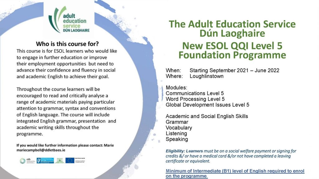 new-esol-qqi-level-5-foundation-programme-loughlinstown-adult